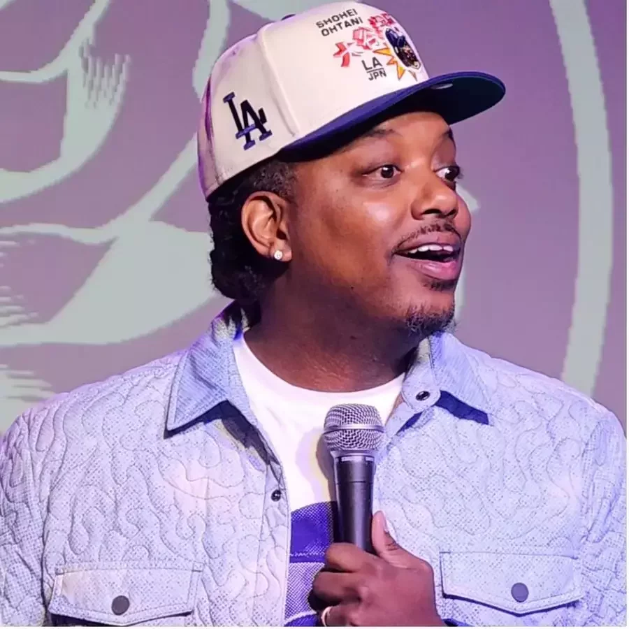 Comedian on stage